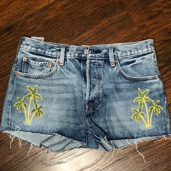 Palm tree 501 Levi shorts - Picture 1 of 2
